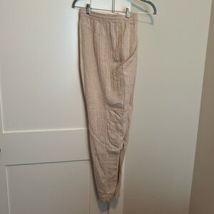 Free People Linen Cargo Pants